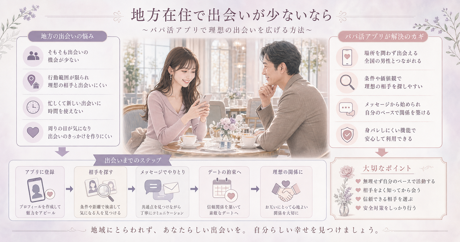 地方在住で出会いが少ないなら