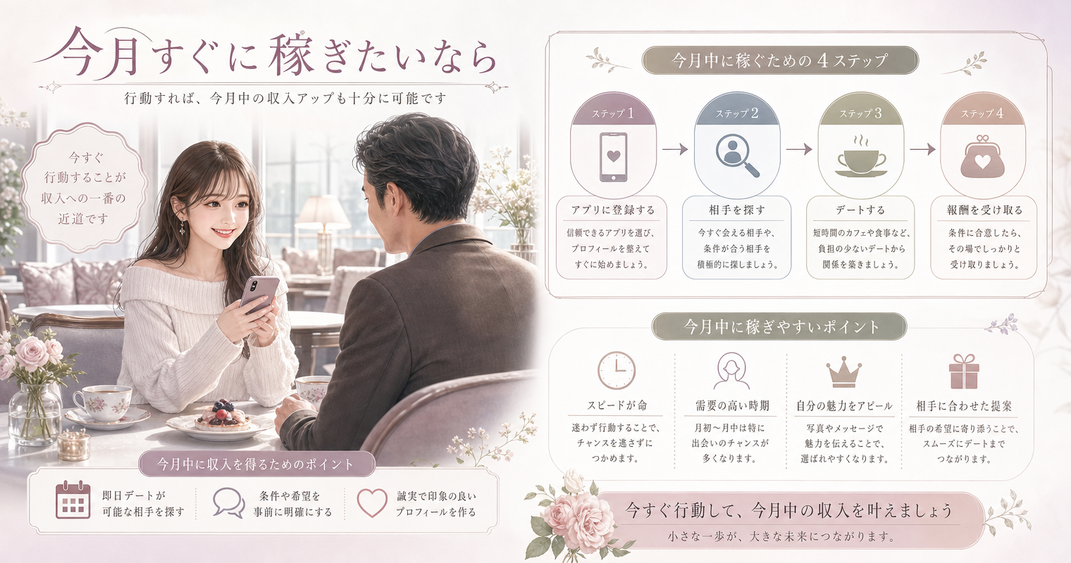今月すぐに稼ぎたいなら