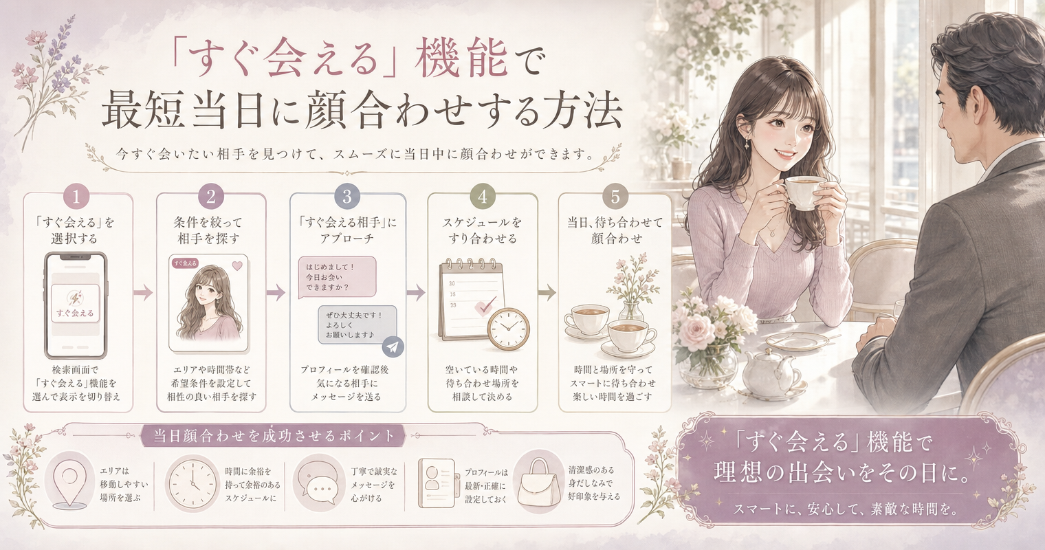 「すぐ会える」機能で最短当日に顔合わせする方法