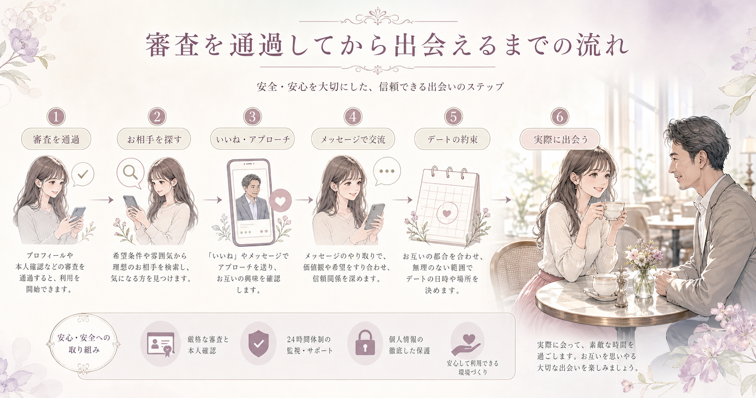 審査を通過してから出会えるまでの流れ