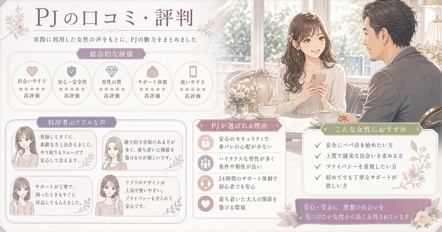 PJの口コミ・評判